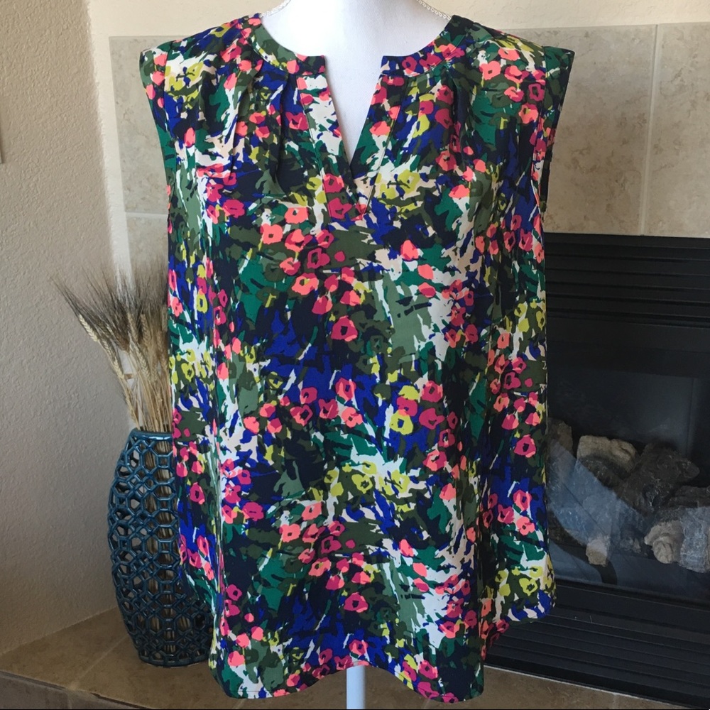 J. Crew | Abstract Floral Blouse